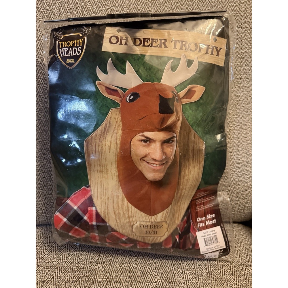 Rasta‎ Imposta Adult Oh Deer 10/31 Trophy Costume Headpiece One Size